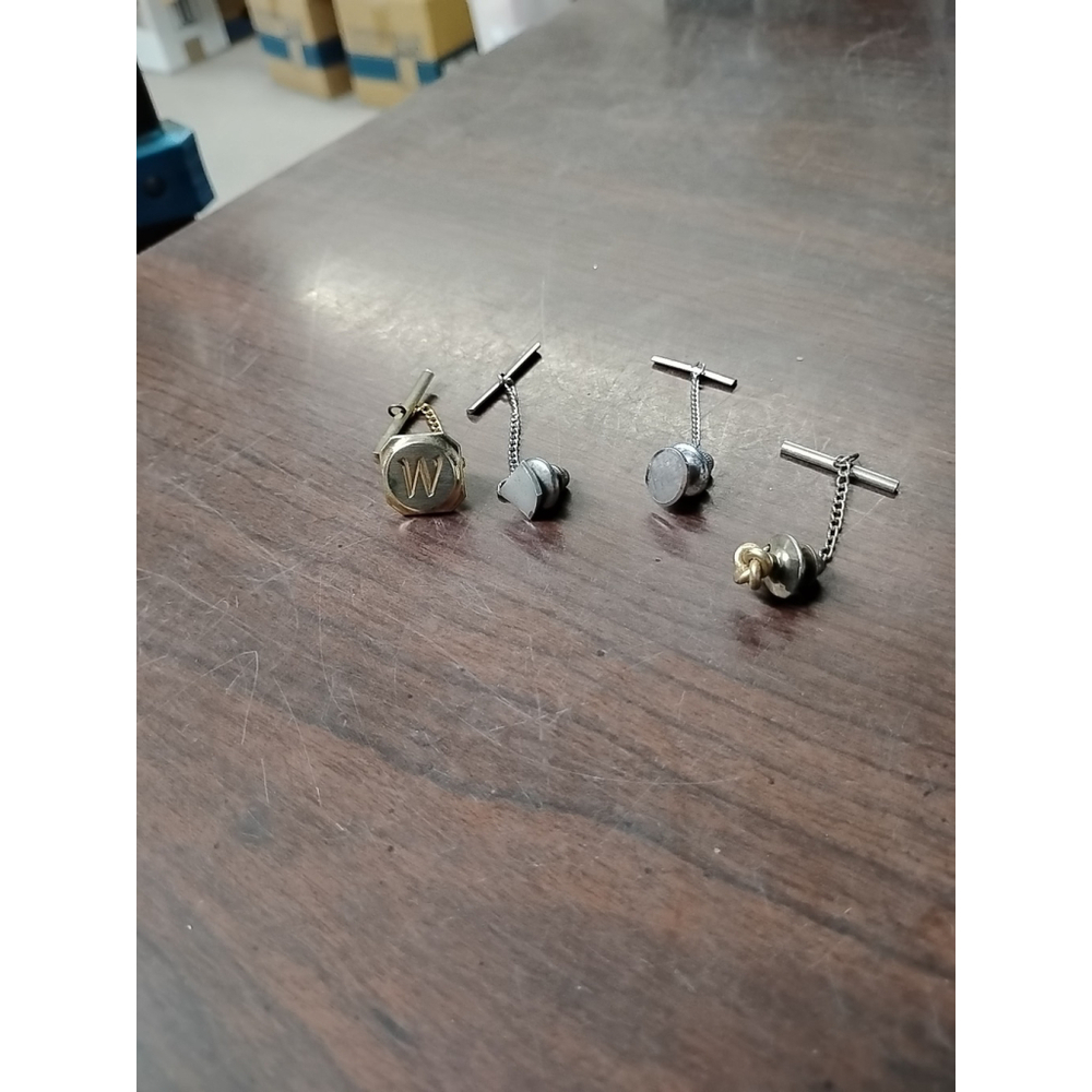 4 lot Vintage Tie Tack Lapel Pin